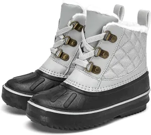 CERYTHRINA Unisex-Child Bootie Snow Boot Duck Girls and Boys Lace Up Rain Duck Boots