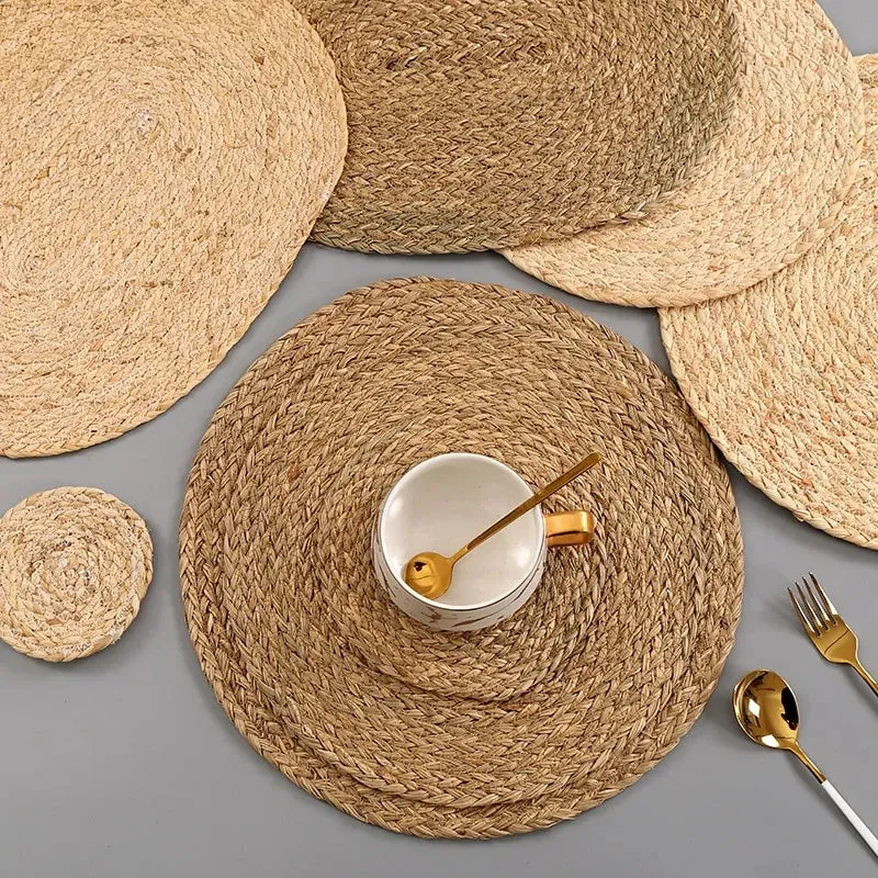 Handmade Weave Non-slip Placemat Coaster