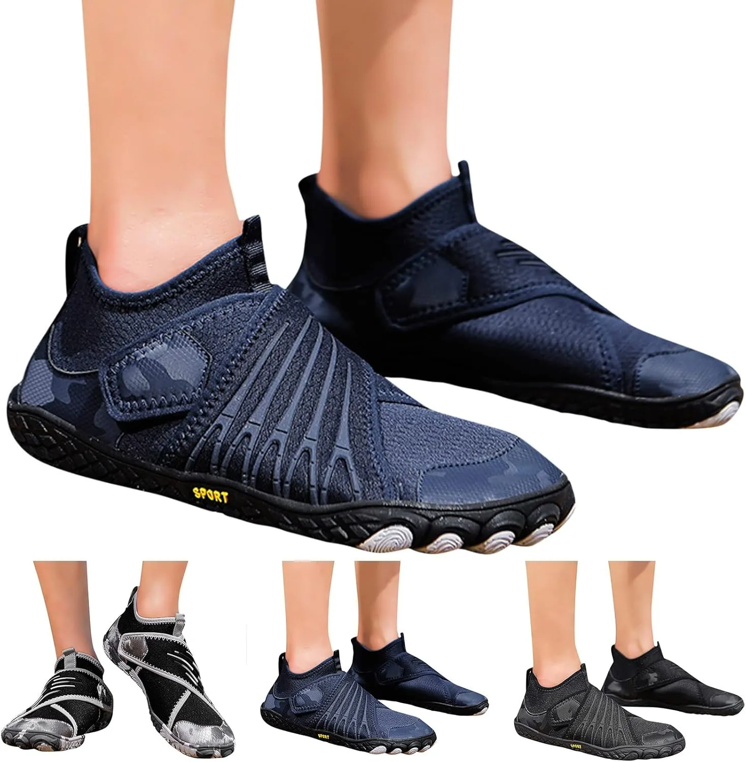 Mens Water Shoes Wide Width Breathable Non Slip Athletic Water Hiking Shoes Men Water Shoes for Women Wide Width Quick Dry Water Shoes for Boating Fishing Diving Surfing